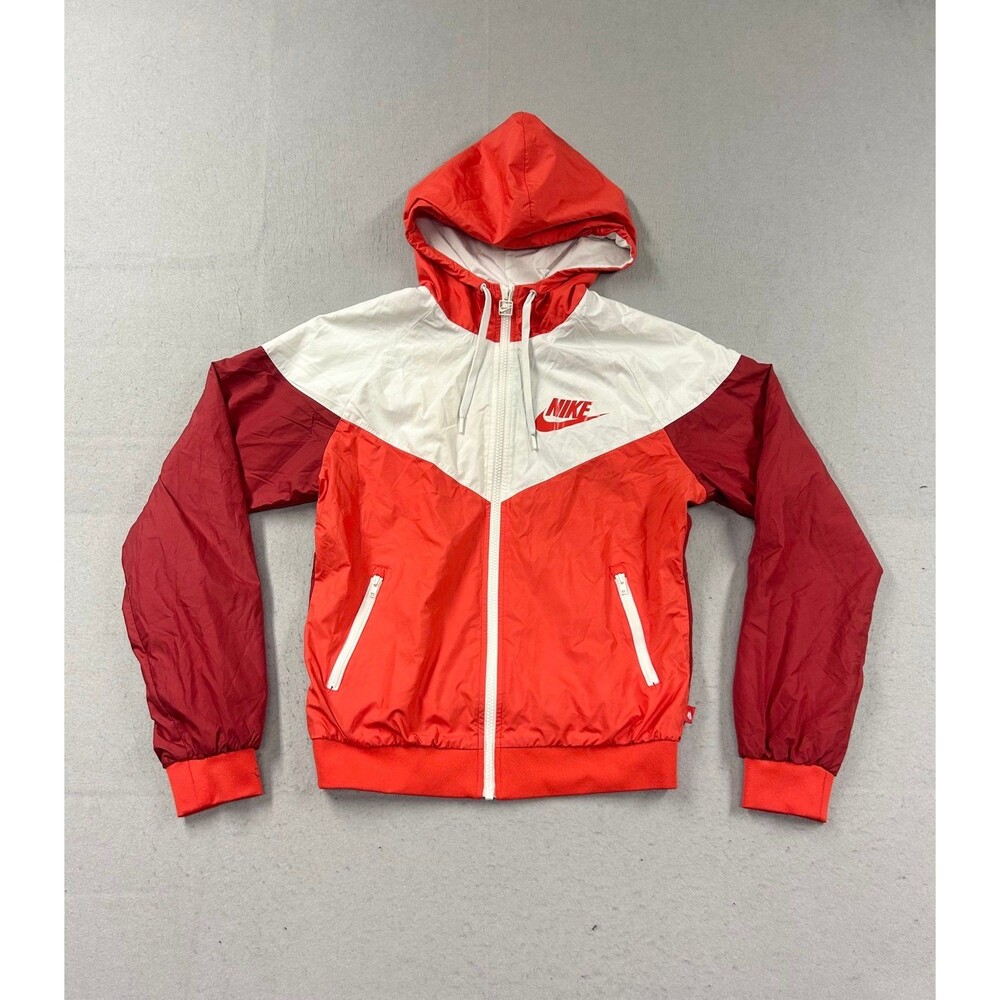 Nike Women’s Windrunner Windbreaker Jacket Red White Medium
